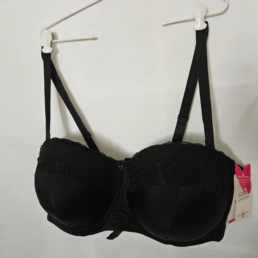 AshleyāStewart The Butterfly Convertible Bra in Blackā NWT sz 44DD